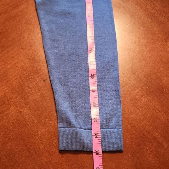 Dstrct & Row Stitch Fix Long Sleeve Cotton Polo Shirt, Small, Blue White Stripes - Picture 5 of 10